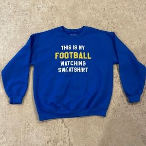 Football watching sweatshirt